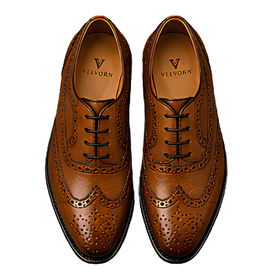 Classic Tan Wingtip Brogue Shoes