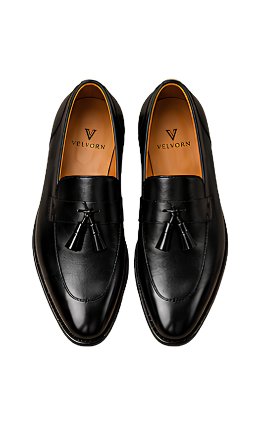 Classic Black Tassel Loafers