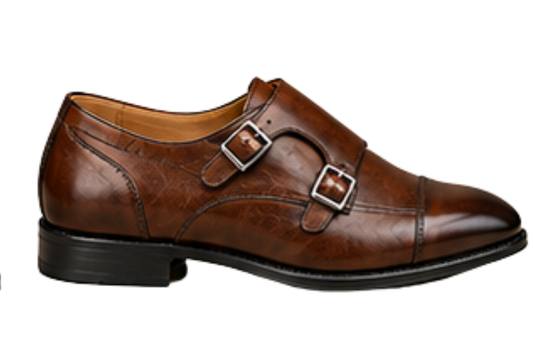 Classic Brown Double Monk Strap Shoes