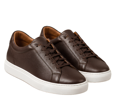 Classic Brown Leather Sneakers